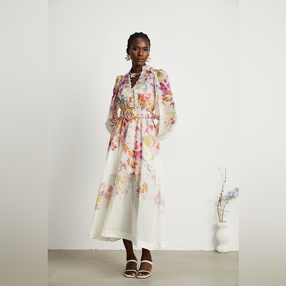 Gorgeous Miss Rosier Floral Midi Dress Zimmerman Style